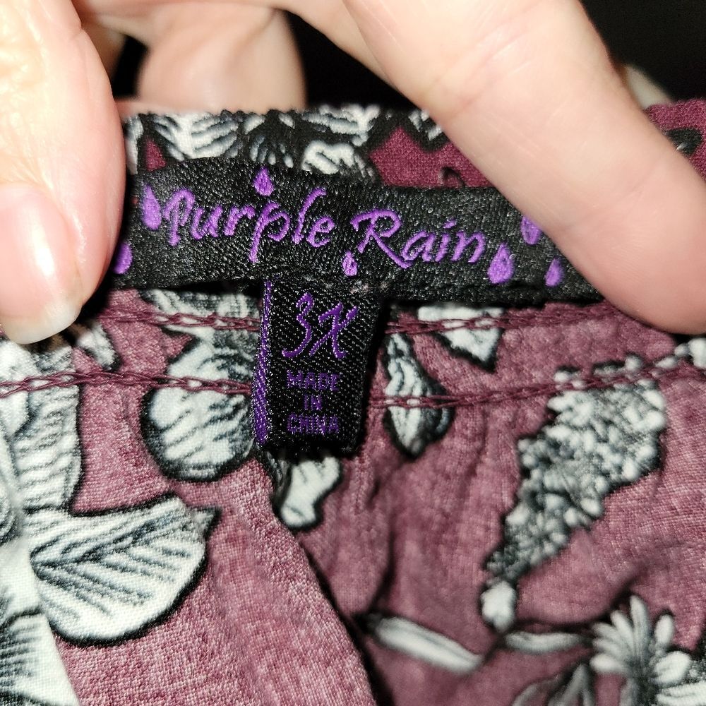 Purple Rain Blue Ruffled Blouse - Picture 5 of 5